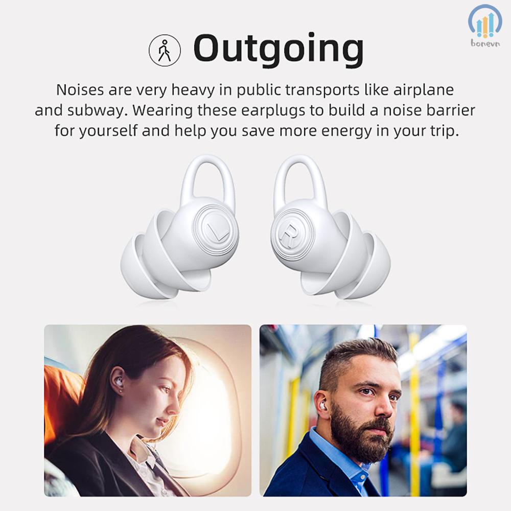 Bluedio NE Silicone Earplugs -40dB Noise Reduction Sound Insulation Ear Protection for Better Sleep and Swimming