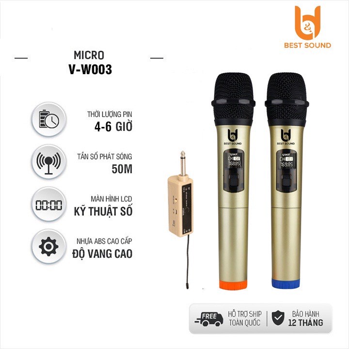 Bộ Micro không dây karaoke chuyên nghiệp ONTEKCO | E6S| MV02 |E6 BEST SOUND U-W301 | W003/W001/MU02/WR20/W108
