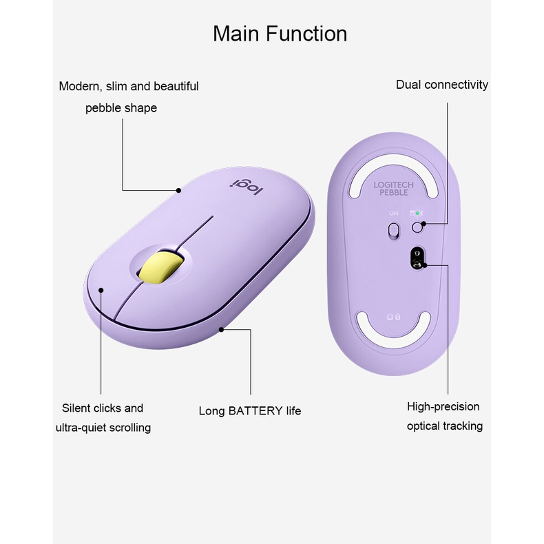 Chuột bluetooth Không Dây logitech Poeble m350
