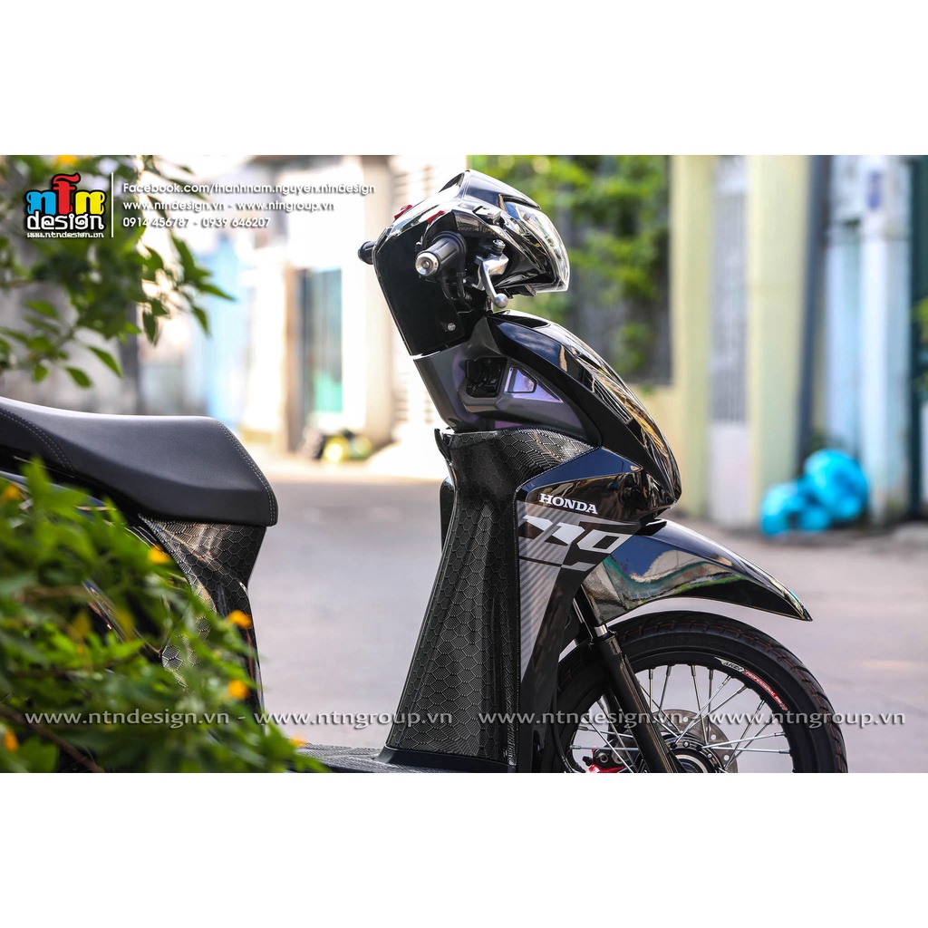 Tem rời Vision 2015 xe đen - mẫu sọc xám trắng đơn giản - không bay màu