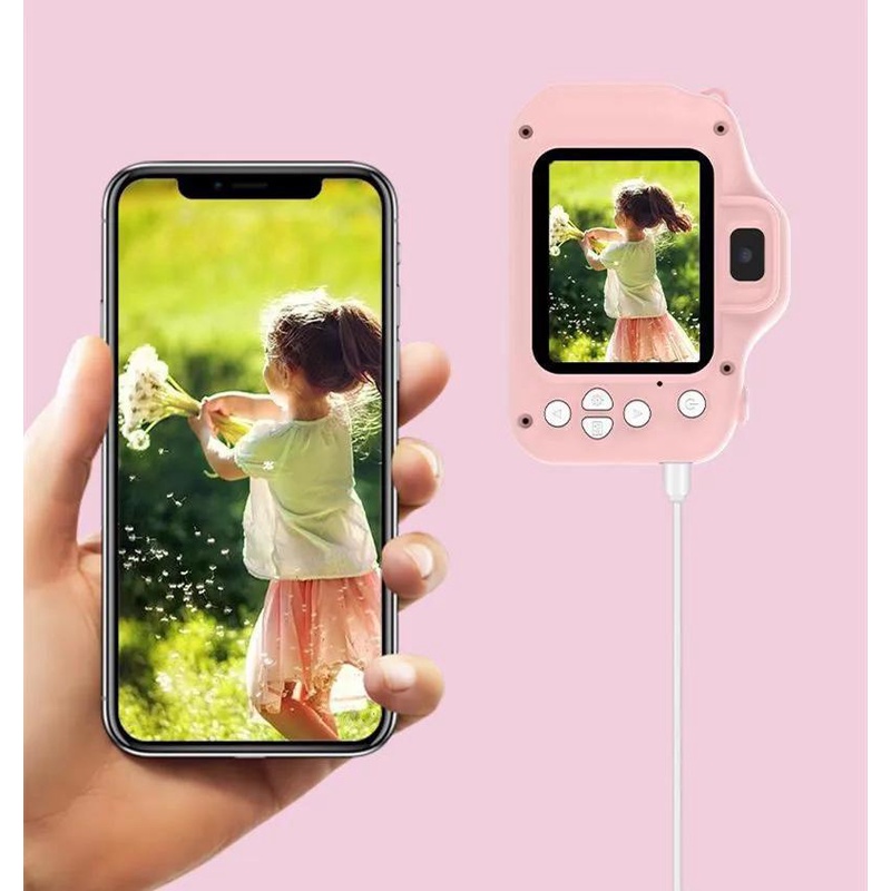 Máy Ảnh Đồ Chơi 1080p hd Màn Hình Màu 2 inch Chống Thấm Nước Dễ Thương Cho Bé