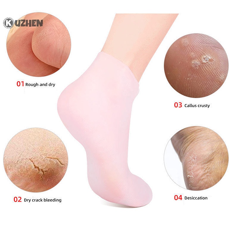 1 Cặp Vớ silicone Tẩy Tế Bào Chết Giảm Đau Và Khô Da kuzhen