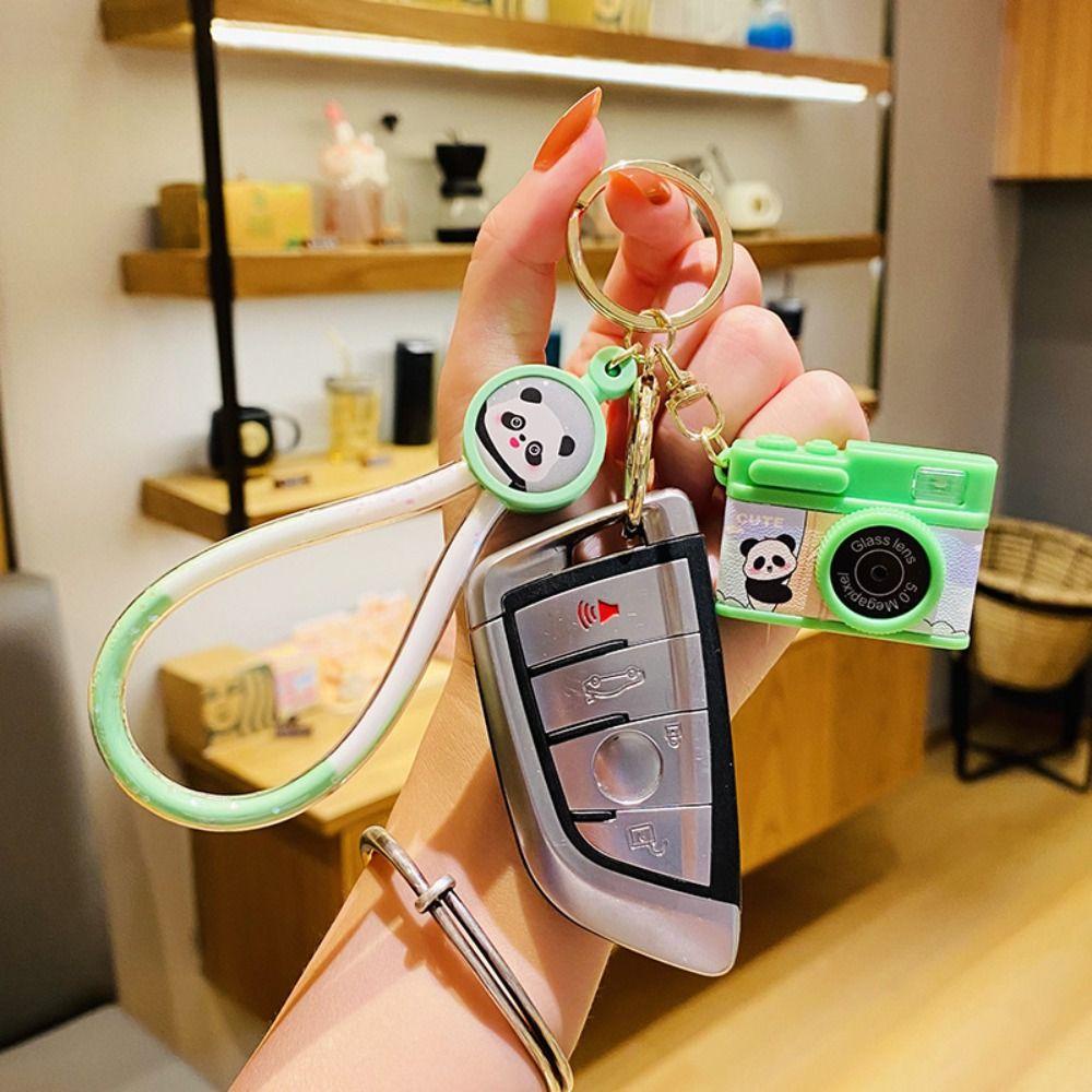 Móc Khóa Hình Gấu Trúc Có Đèn led Và Âm Thanh pvc Cho Bé