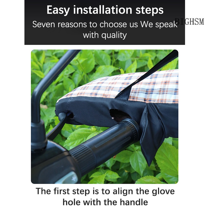 Bighsm Găng Tay Lái Xe Máy Dày Dặn Giữ Ấm Chống Mưa Mùa Đông skk