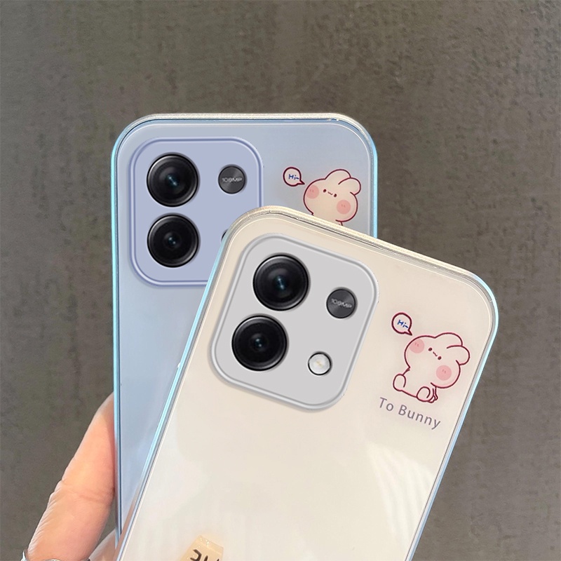 Ốp Điện Thoại Mặt Kính Viền Dẻo Họa Tiết Dễ Thương Cho xiaomi 13t pro 5g mi12t mi11lite poco f3 f5pro