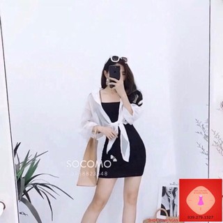 Áo khoác sơmi cột nơ đi biển mẫu 3 HOT