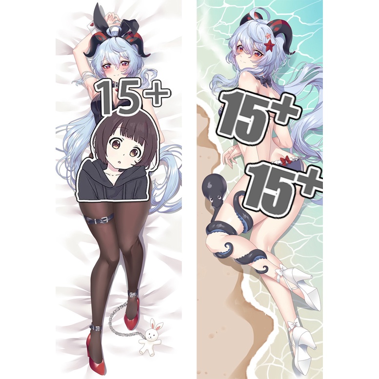 Dakim Sakura Vỏ Gối Ôm Cơ Thể Tùy Chỉnh Họa Tiết Hoạt Hình anime genshin keqing and ganyu game