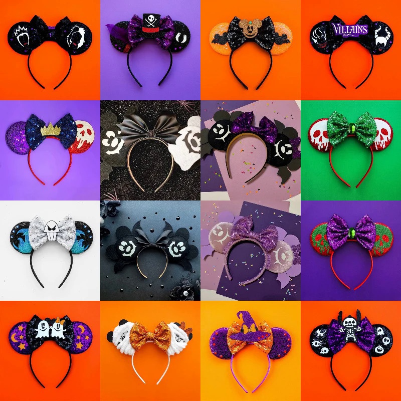 Disney Băng Đô Cài Tóc Hình Chuột mickey Đính Kim Sa Lấp Lánh Cho Bé