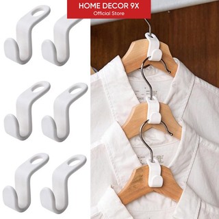 Combo 20 móc nối treo quần áo, đầu nối móc treo quần áo xếp gọn theo chiều dọc