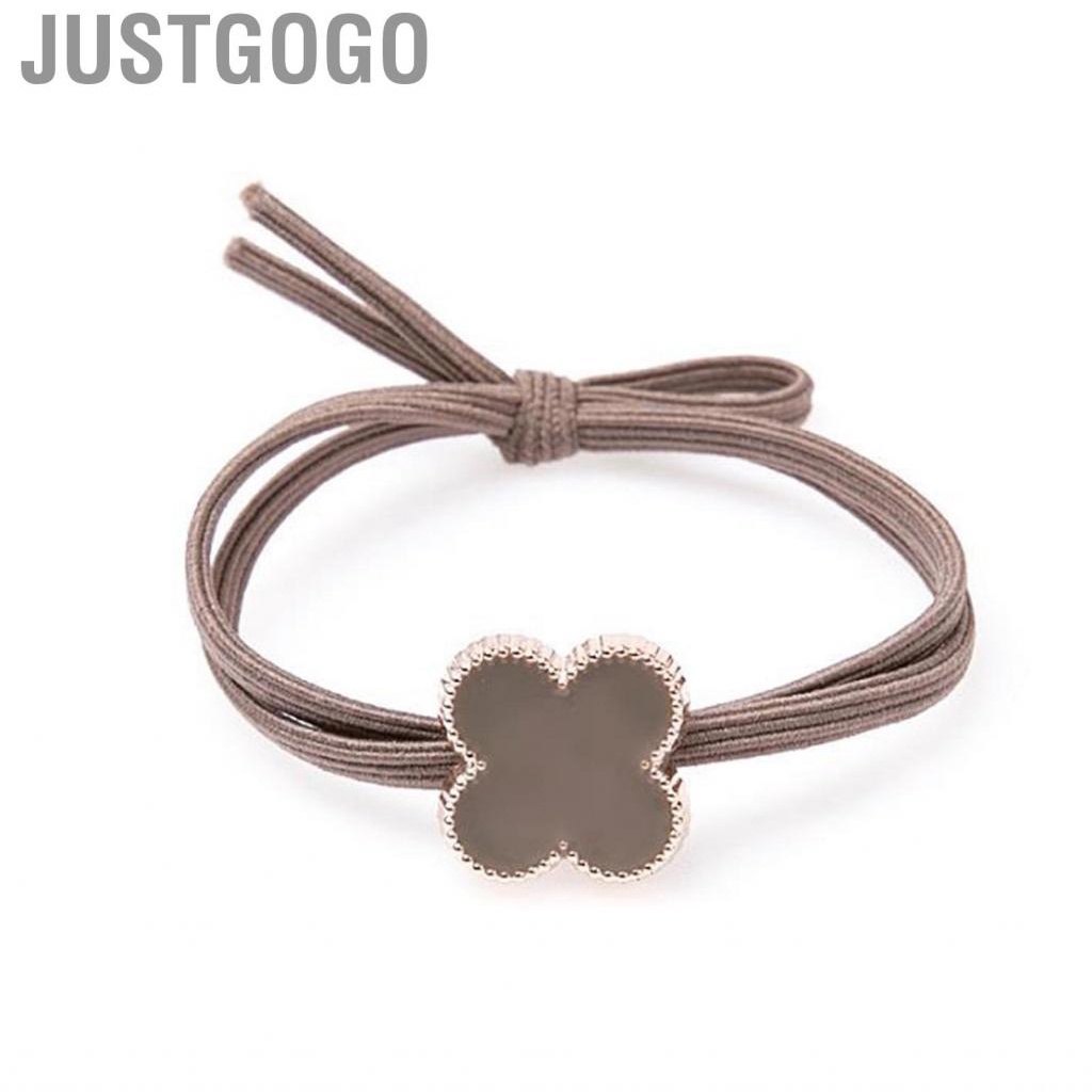 Justgogo Elegant Hair Tie Women Girls Fashionable Cute Rope Ponytail Holder for Dating Holiday Party