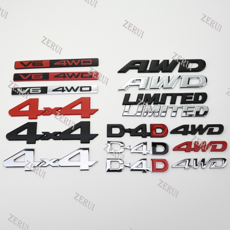 Zr Dành Cho Xe 3D Quốc Huy Miếng Dán Hợp Kim Kẽm V6 4WD AWD D4D 4X4 Logo GIỚI HẠN Cho TOYOTA HILUX P