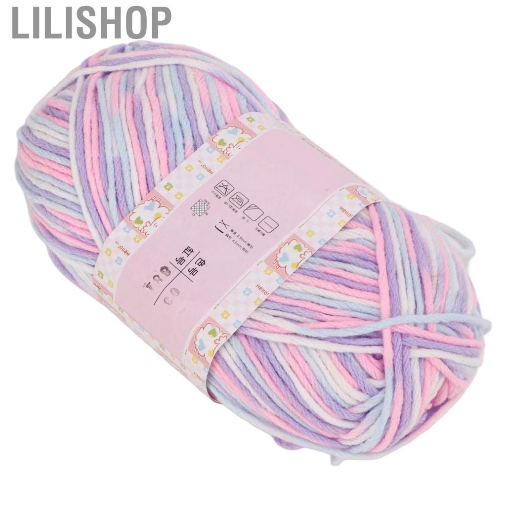 Lilishop Cotton Yarn Soft Comfortable Flower Color 6 Strands Breathability Crochet