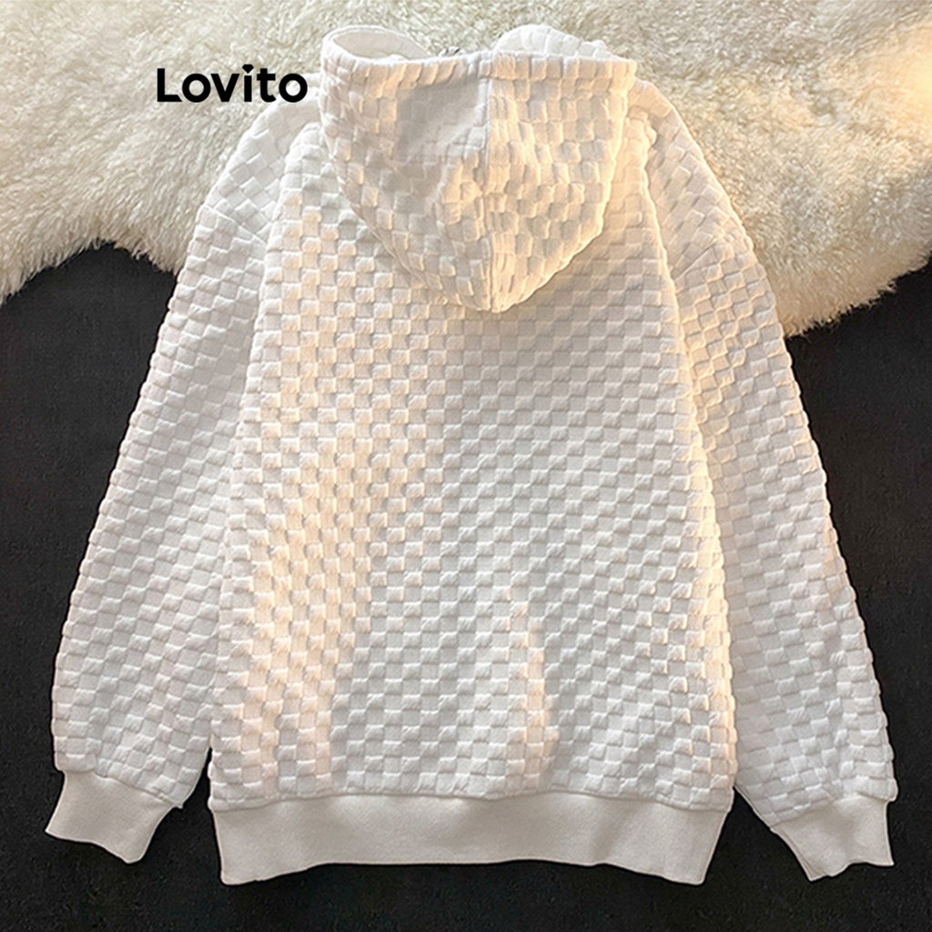 Áo khoác Lovito cơ bản trang trí màu trơn thường ngày cho nữ LNE21207