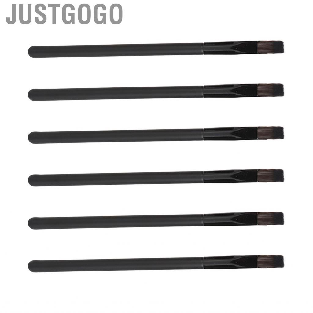 Justgogo 6PCS Eyebrow Brushes Eye Makeup  Brush Square Angled Brow ACM
