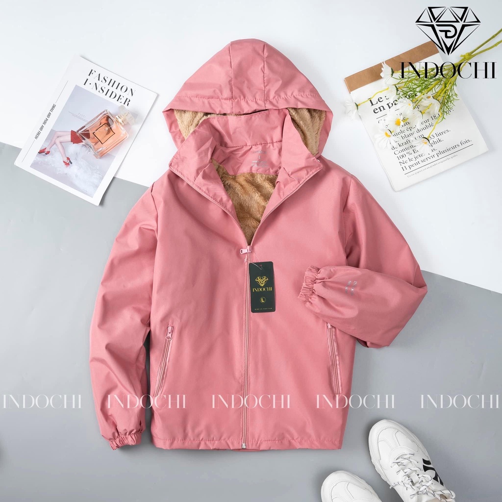 Áo Khoác Gió Lót Lông Nữ Cao Cấp Indochi - Áo Lót Lông Dày Dặn, Ấm Áp Cho Mùa Đông