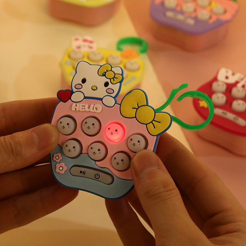Sanrio pop Móc Khóa Máy Chơi game Cầm Tay mini In Chữ it whack-a-mole melody Dễ Thương Cho Bé