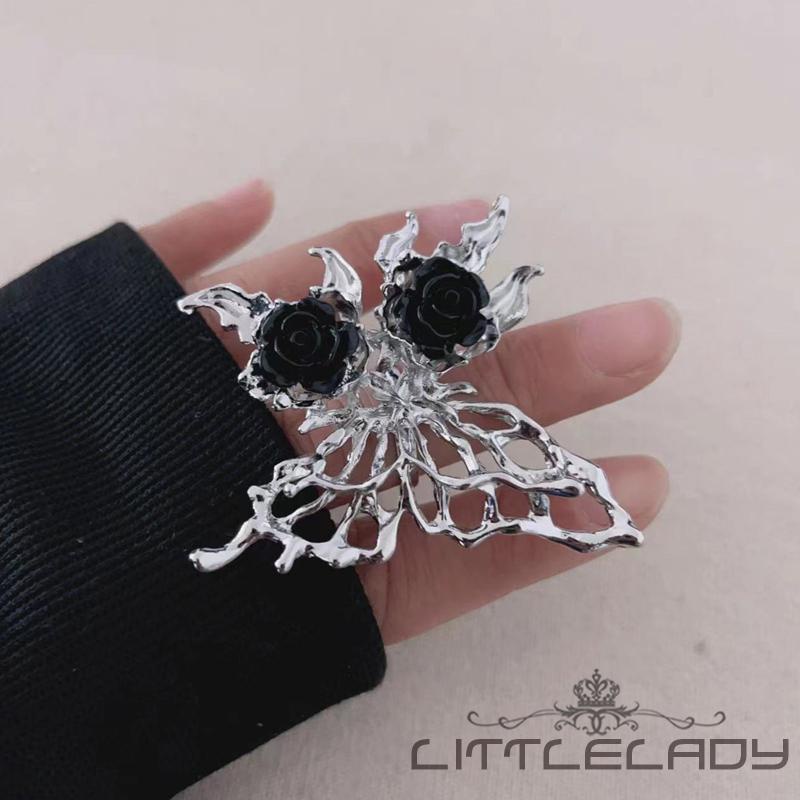 Ltl-nhẫn Hoa Hồng Lớn Hình Bướm Dễ Thương Có Thể Điều Chỉnh Kỷ Niệm Trang Sức Kỷ Niệm Lý Tưởng Thời Trang Nữ