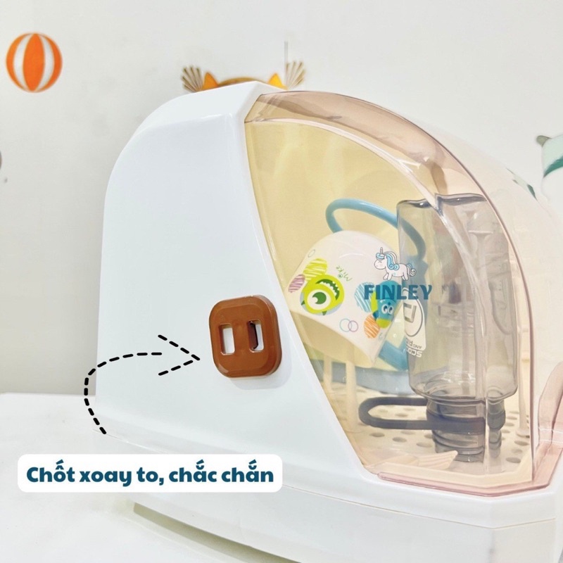Khay úp bình sữa cho bé - Khay úp cốc ly, chén dĩa FINLEY Smart 3 màu, giá úp bình sữa, bát đĩa có nắp đậy