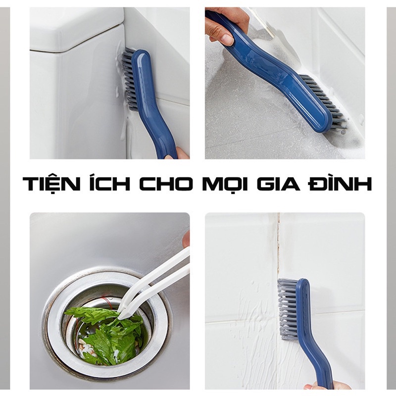 Bàn chải vệ sinh các góc cạnh,sàn nhà kèm kẹp tiện dụng