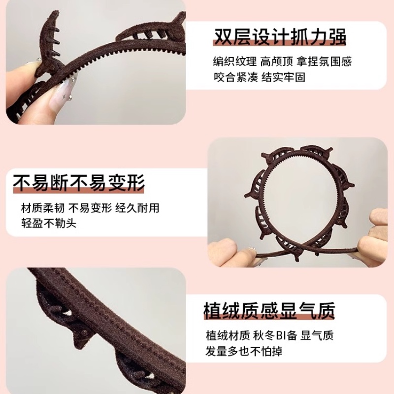 Băng Đô Cài Tóc Vải Nhung Đỏ Phong Cách Hàn Quốc Cho Nữ