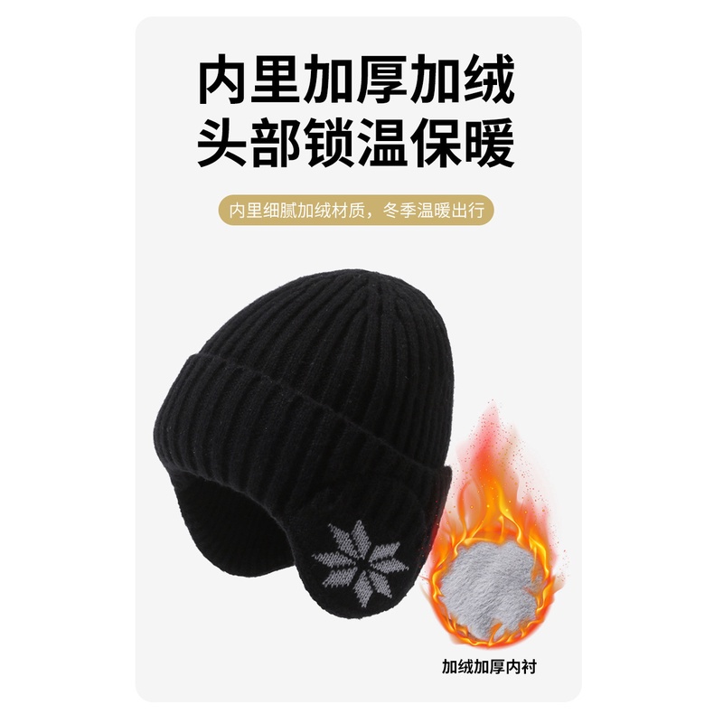 Mũ beanie Trùm Tai Giữ Ấm Màu Trơn Thời Trang Thu Đông Cho Nam Nữ