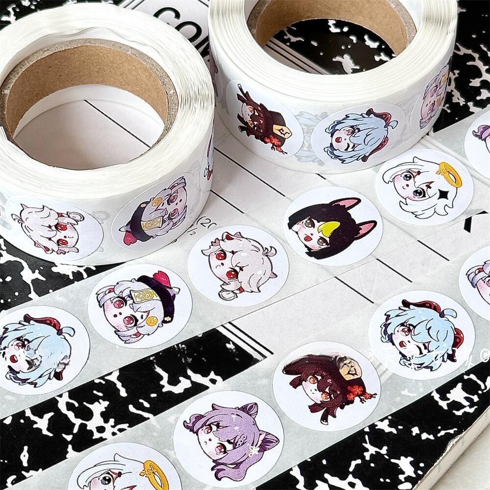 Cuộn 500 Miếng Dán Trang Trí Mũ Bảo Hiểm / Túi Đựng Bút Hình Thám Tử conan naruto / conan / conan