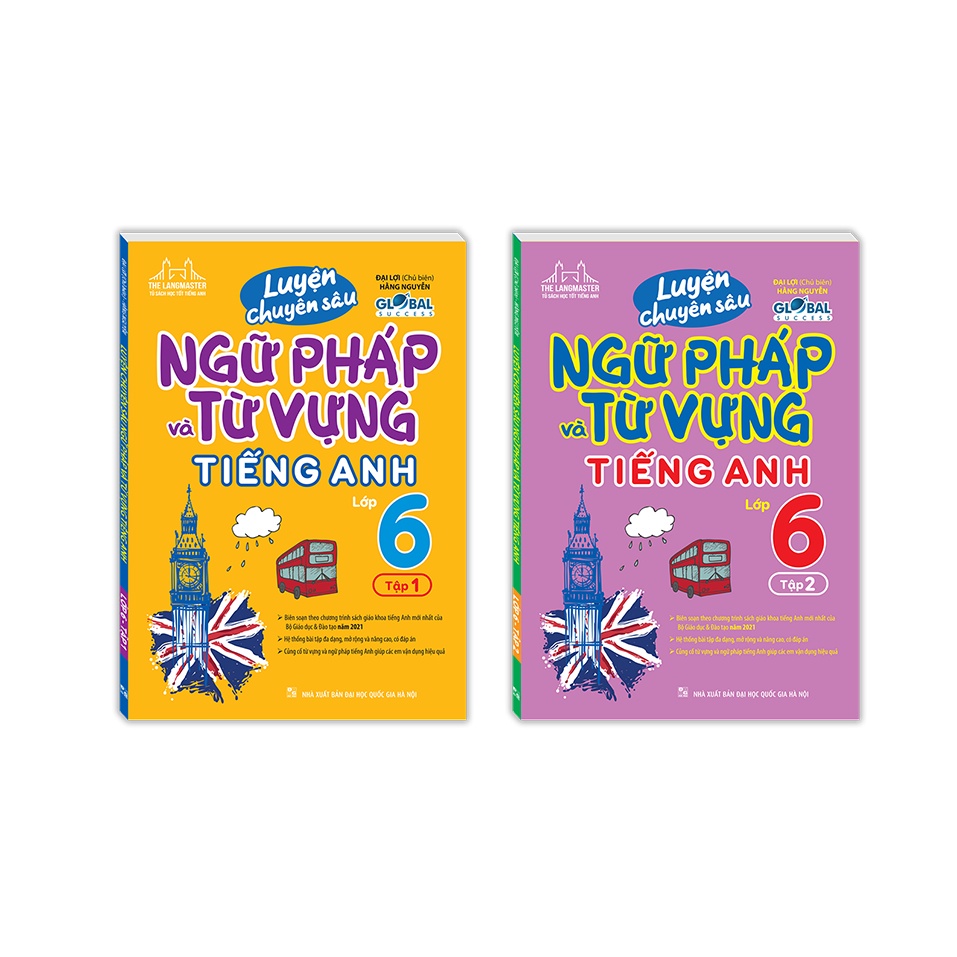 Sách - GLOBALL SUCESS Combo luyện chuyên sâu ngữ pháp và từ vựng tiếng anh lớp 6 (T1+T2)