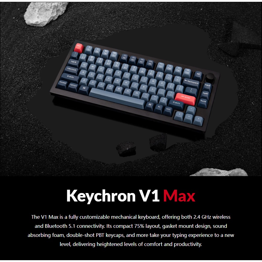 Bàn Phím Cơ Không Dây 82 Phím qmk / Qua v1 max
