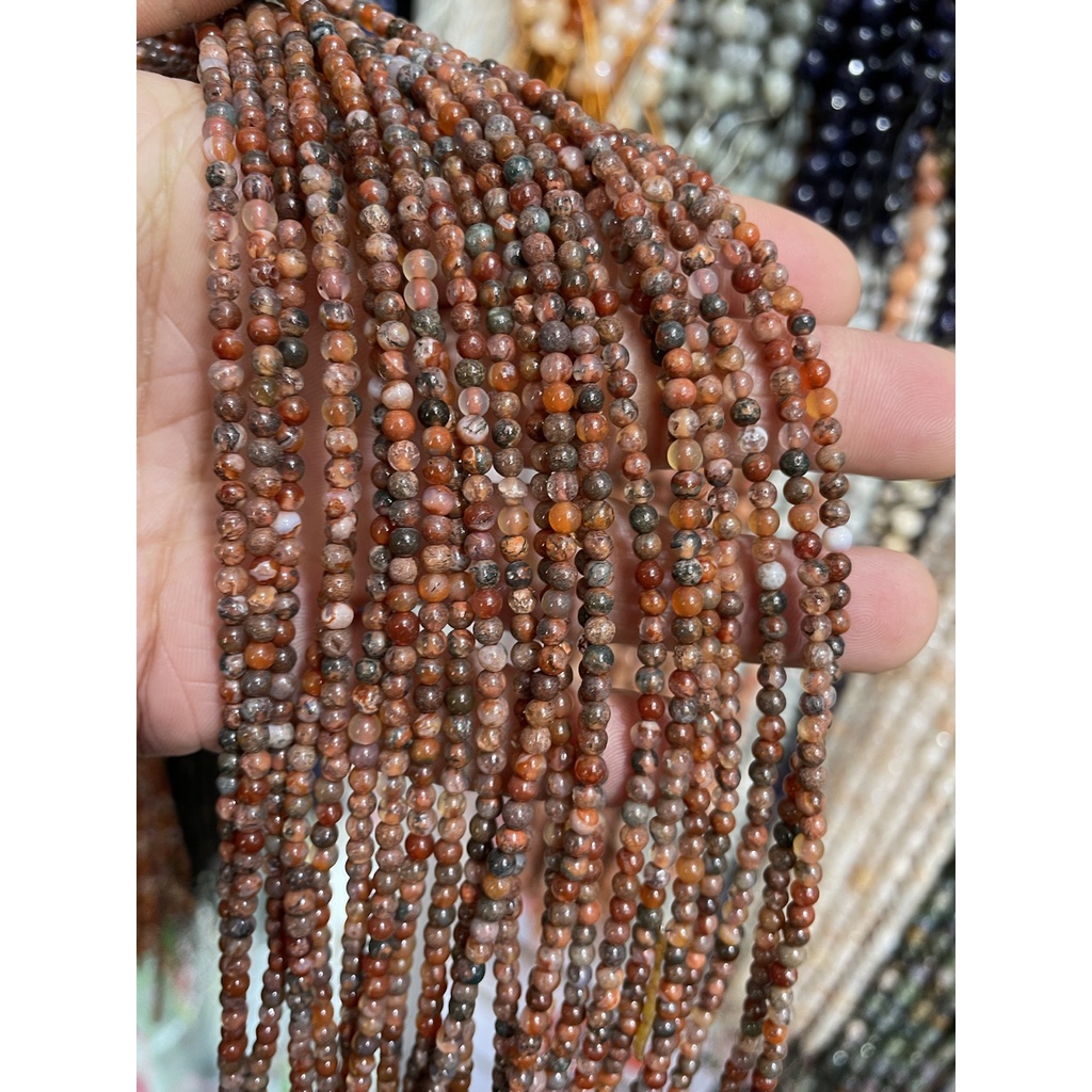 Hạt Đá Pha Lê 3mm Màu Ngọc Lam Làm Trang Sức