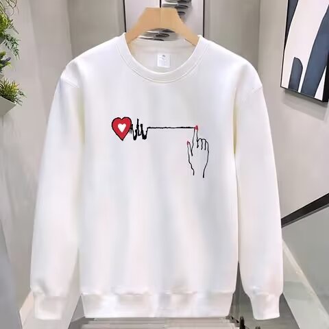 Áo Thun Nỉ Thể Thao Dáng Rộng Thêu Chữ Phong Cách Hàn Quốc Hợp Thời Trang Cho Nam