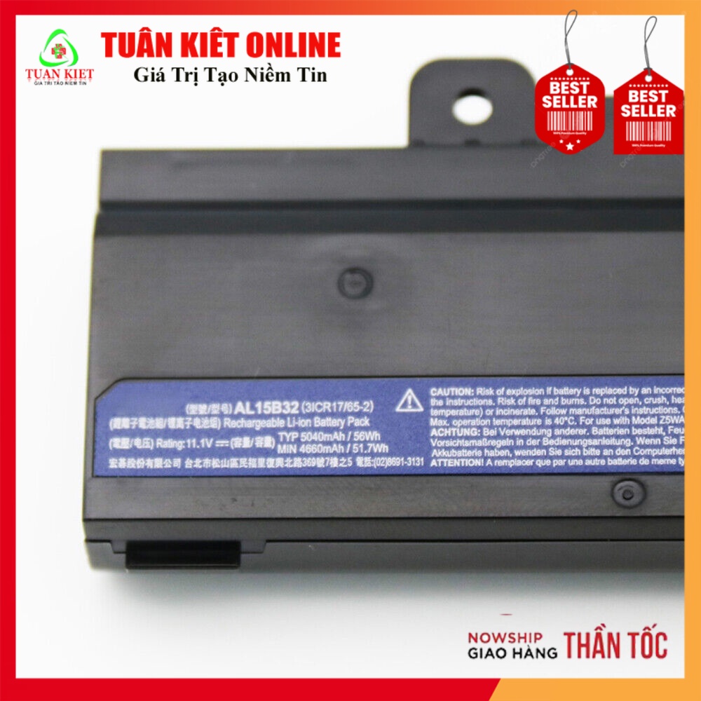 Pin Laptop Acer Aspire V15 V5-591G V15 V5-591 mã pin AL15B32 Hàng Zin logo