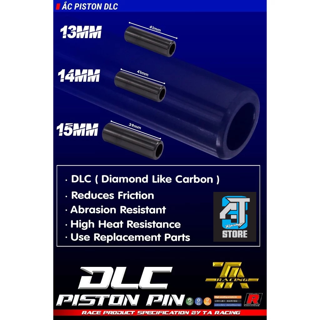 Ắc Piston TA Racing DLC Diamond Like Carbon