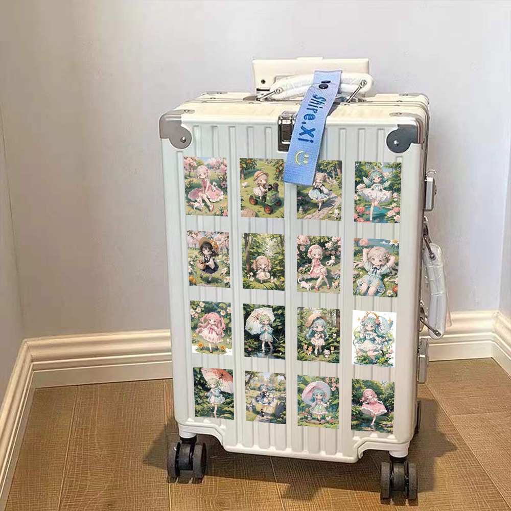 Bộ 60 Miếng Dán Hoạt Hình graffiti Trang Trí Mũ Bảo Hiểm / Bút Chì