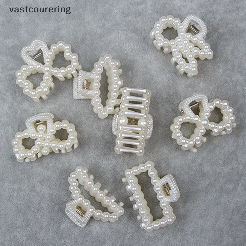 Kẹp Tóc Hình Học Đính Ngọc Trai Đáng Yêu Thời Trang Cho Nữ