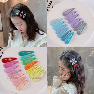 🌈patrackiy✨kẹp tóc bấm giọt nước phủ bóng lẻ nhiều màu hàn quốc basic