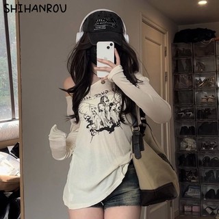 SHIHANROU áo phông áo thun nữ croptop baby tee INS Fashion Casual Popular A29J275 48Z231201