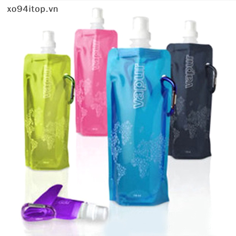 Bình Uống Nước xoitop 500ml Hình Động Vật Hoạt Hình Thân Thiện Với Môi Trường Có Thể Gập Lại An Toàn Cho Trẻ Em vn