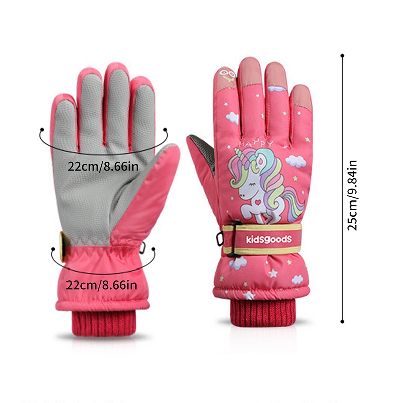 Ht Găng Tay Trượt Tuyết / Trượt Tuyết Giữ Ấm Chống Gió Mùa Đông Cho Trẻ Em