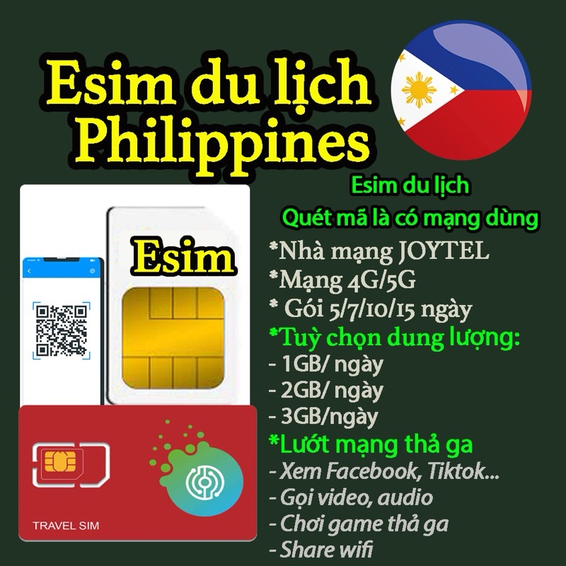 -𝐌𝐨𝐨𝐌𝐨𝐨- Sim du lịch Philippines. Chỉ bán esim du lịch Philippines. Đa dạng gói cước