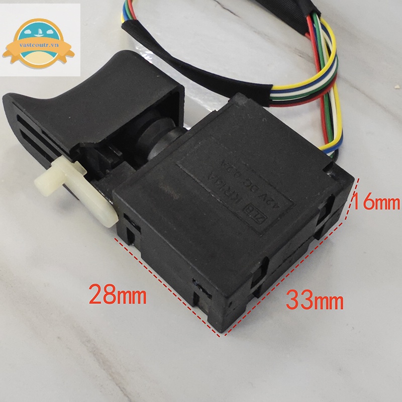 Công Tắc Điều Khiển Tốc Độ Máy Khoan Điện Không Dây Màu Đen 36v dc 15a vn