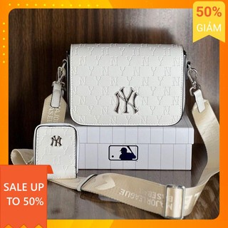 🔥HOT🔥 Túi MLB 2 CHI TIẾT chữ NY dáng vuông đen , trắng  dây đeo bản to size 20 hottren thời trang trẻ 2024