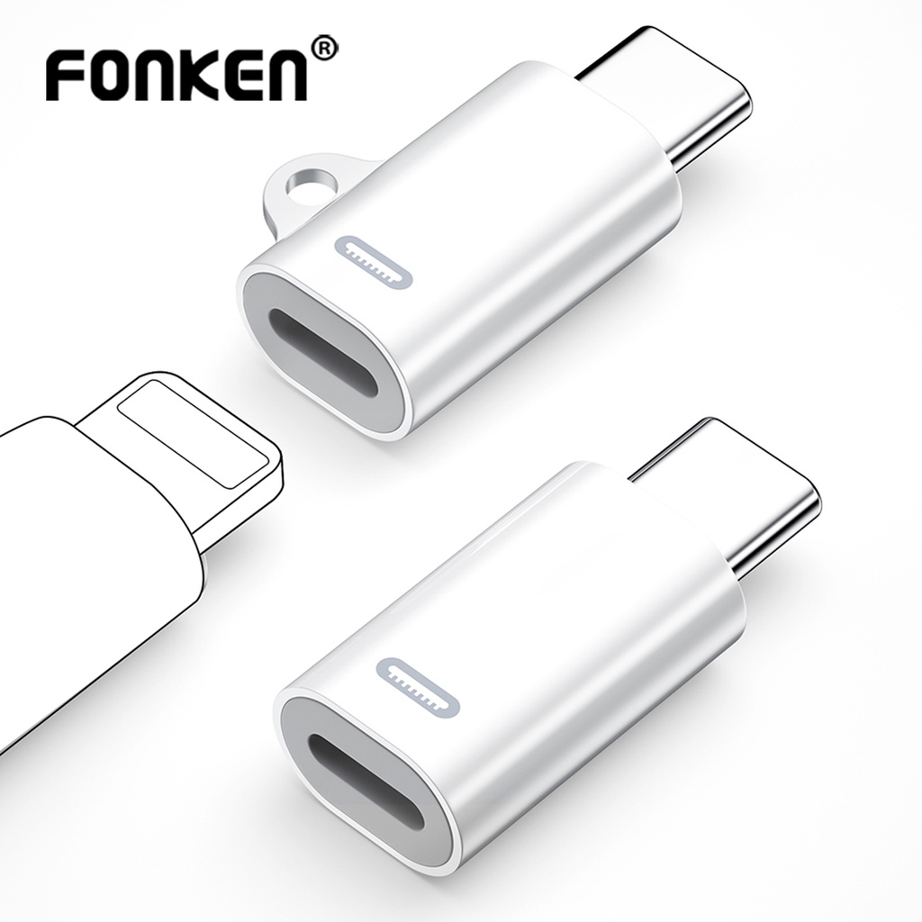 Fonken iOS nữ để loại C Bộ chuyển đổi nam 480Mbps Aluminum Alloy PD Sạc nhanh cho IP/Hone 15/Plus/Pro/Pro Max