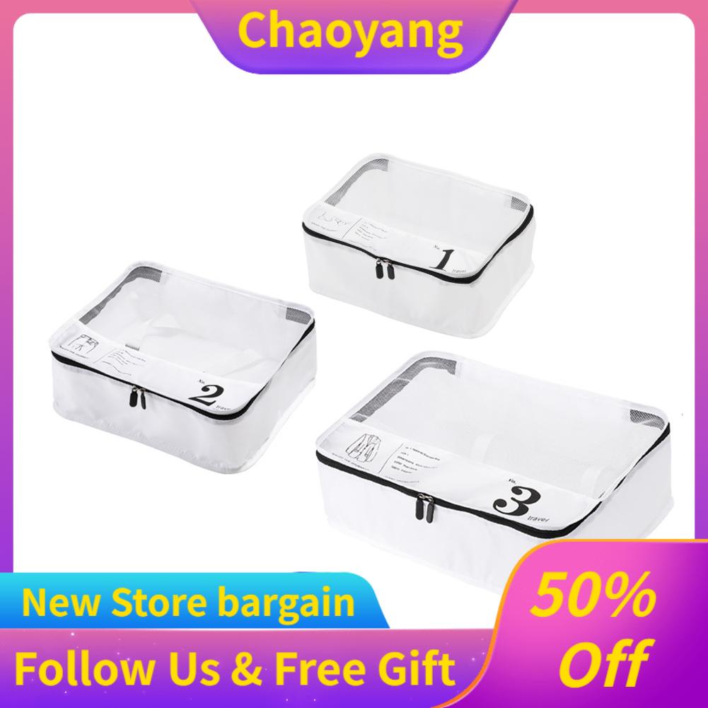 Chaoyangmall Packing Cubes  Multifunctional Luggage Organizer Bags Large Capacity Polyester Layered for Business Trip