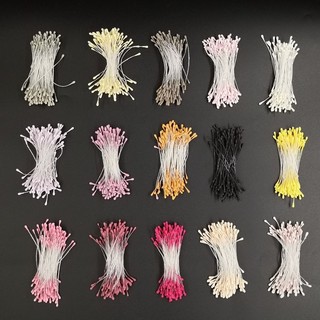 Bó 200-300 sợi nhụy bột mờ làm hoa handmade