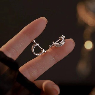 Earrings 2023 New Trendy Sterling Silver Women's Earrings Special-Interest Design High Sense Ear Bone Stud Cool Ear Clip Super Fairy Stud Earrings Men bP9v