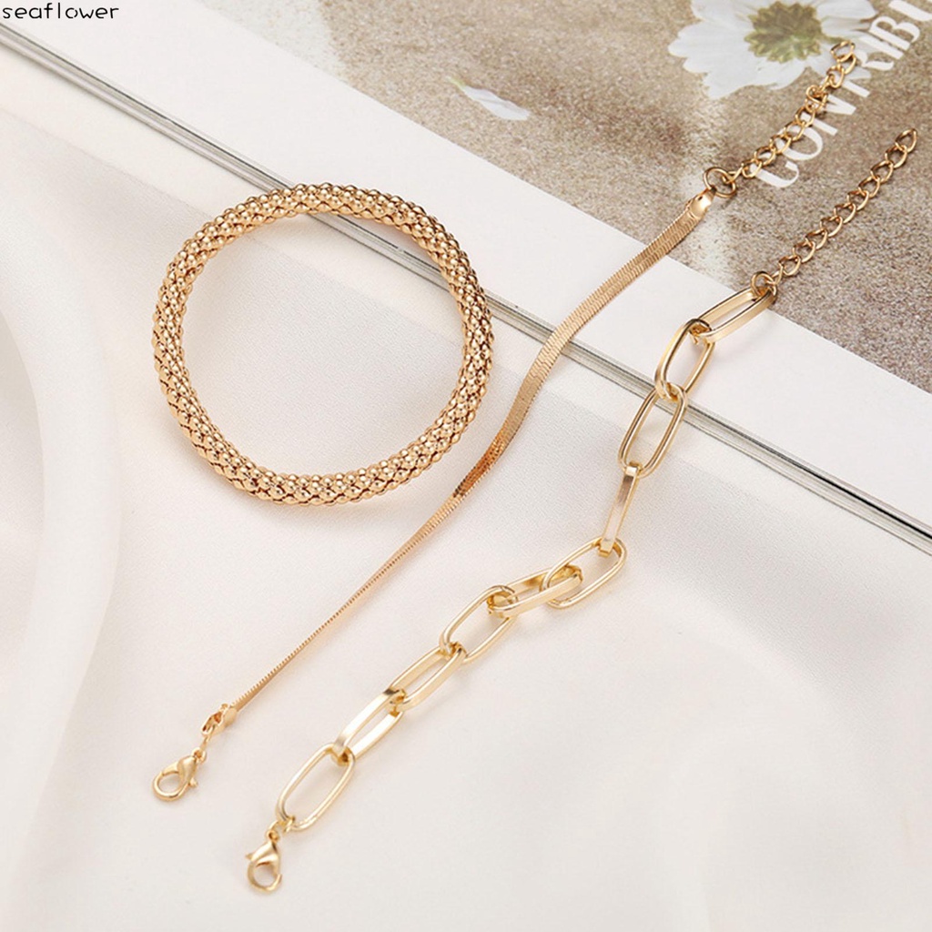 Vòng Tay Dây XíCh MàU VàNg / BạC Phong CáCh boho