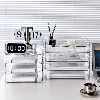 Best-Seller on Douyin# Desk Storage Rack Multi-Layer Office Desktop File A4 Paper Storage Box Book Document Storage Double-Layer Storage Rack 10. 5hhl