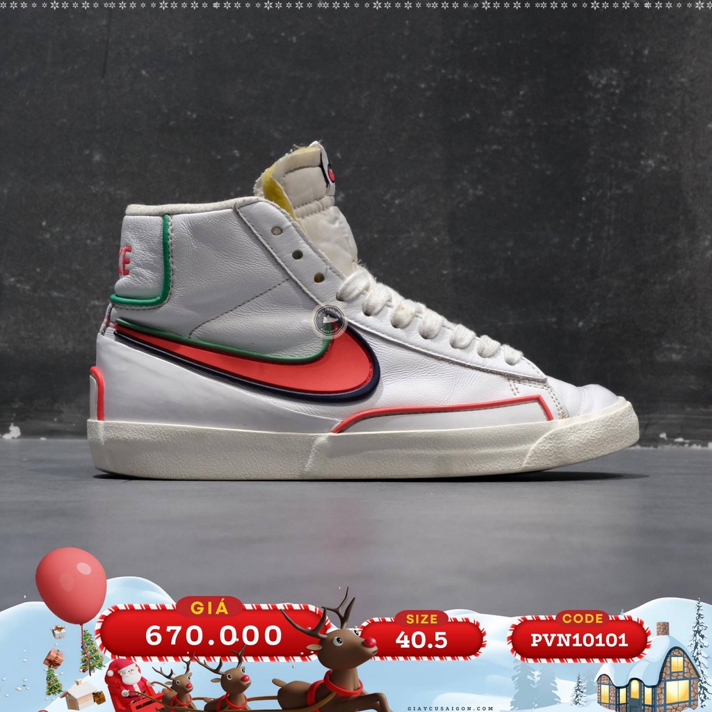 2hand Giày Nike Blazer Mid Infinite White Crimson DA7233-102 SIZE 40.5 PVN10101