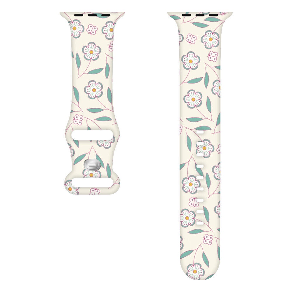 Dây Đeo Họa Tiết Hoa 2024 Cho iwatch ultra 1 / 2 band 49mm 41mm 40mm 45mm 42mm 44mm 9 / 8 / 7 / 6 / 5 / 4 / 3 / 2 / 1