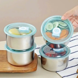 Hộp inox đựng thực phẩm tròn có nắp 11cm